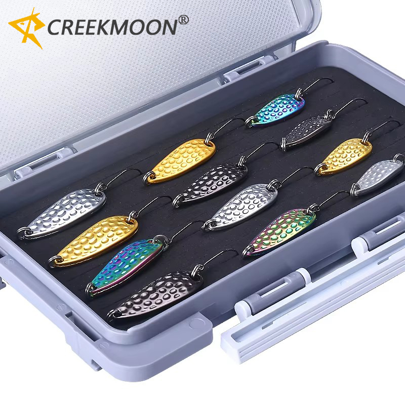 Fishing Lure Spoon - 12-teiliges Set aus Zinklegierungs-Metall-Löffelködern 2,5g 3,5g
